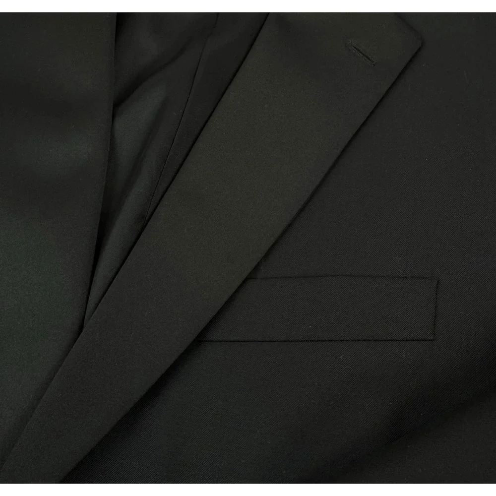 John W. Nordstrom Tuxedo Jacket Men 46R Black Wool Peak Lapel Satin Trim Canada